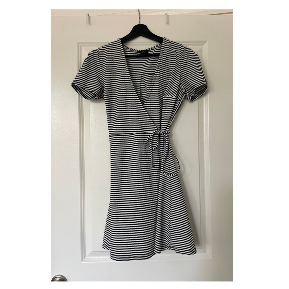 Topshop striped wrap dress.